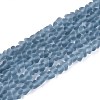 Frosted Transparent Glass Beads Strands LS-GLAA-N016-4mm-29-1