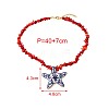 Summer Beach Alloy Enamel Starfish Pendant Resin Chip Beaded Necklaces for Women WGCAA00-01-2