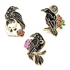 3Pcs 3 Style Creative Zinc Alloy Brooches JEWB-LS0001-40-3