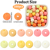 Rubberized Style Imitated Silicone Acrylic Beads MACR-PA0001-06C-03-2