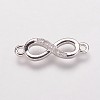 Brass Cubic Zirconia Links KK-P134-57P-1