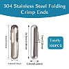 304 Stainless Steel Folding Crimp Ends CD-TAC0006-02P-4