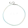 Faceted Rondelle Glass Beaded Necklace for Women NJEW-M208-01N-3