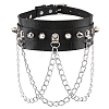 1Pc Punk PU Leather Necklaces NJEW-CL0001-24-1