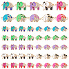   50Pcs 10 Colors Alloy Crystal Rhinestone Connector Charms PALLOY-PH00022-25-1