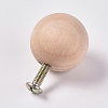 Unfinished Wood Ball Drawer Knobs Pulls Handles FIND-WH0051-96A-2