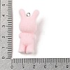 Flocking Resin Cute Bunny Pendants X-MACR-P043-J02-3