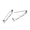 201 Stainless Steel Brooch Pin Back Safety Catch Bar Pins STAS-S117-022F-3