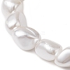 Electroplated Nuggets Shell Pearl Beaded Stretch Bracelets for Women BJEW-JB10710-3