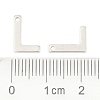 Tarnish Resistant 304 Stainless Steel Letter Charms STAS-O072-L-3