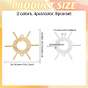8Pcs 2 Colors Brass Cabochon Connector Settings for Pearl KK-CA0002-75-2
