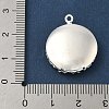 Flat Round Brass Hollow Locket Pendants KK-K414-11B-S-3