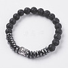 Synthetic Hematite Stretch Bracelets BJEW-I241-25A-1