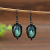 Zinc Alloy Glass Dangle Earrings FS-WG599E5-02-1