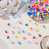 600Pcs 12 Colors Transparent Resin Beads RESI-GO0001-07-4