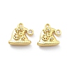 Brass Micro Pave Cubic Zirconia Pendants KK-U049-04G-05-1
