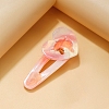 Acrylic with Zinc Alloy Alligator Hair Clips PW-WG26985-02-1