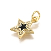 Brass Micro Pave Cubic Zirconia Pendants KK-K401-28G-3