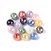 UV Plating Two Tone Color Opaque Resin Beads RESI-Q233-12MM-01-1
