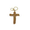 Cotton Cord Cross Keychains AJEW-TAC0031-03B-2