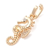 Brass Micro Pave Cubic Zirconia Pendant Bails KK-N256-17C-G-2