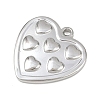 304 Stainless Steel Pendants STAS-C154-05A-P-2