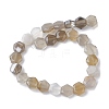 Natural Grey Agate Beads Strands G-K359-C11-01-3
