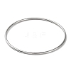 Non-Tarnish 304 Stainless Steel Simple Plain Bangle for Women BJEW-F461-01B-P-1