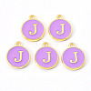 Golden Plated Alloy Enamel Charms ENAM-S118-10J-2