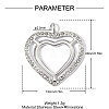 304 Stainless Steel with Crystal Rhinestone Pendants RB-OY001-13P-02-2