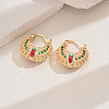 Geometric Retro Casual Brass Hoop Earrings for Women CS1444-3-3