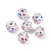 Independence Day Theme Wood European Beads WOOD-Z005-01B-02-1