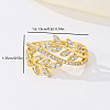 Brass Micro Pave Cubic Zirconia Finger Rings for Women PB9120-4-2