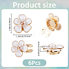 6Pcs Alloy Enamel Cufflinks DIY-FH0009-79A-2