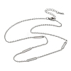 304 Stainless Steel Link Chain Necklaces for Women Men NJEW-K292-01P-2