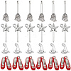 80Pcs 4 Styles Magic Girl Theme Alloy Pendants TIBEP-SC0003-66-1