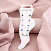Dyed Natural Quartz Chip with 304 Stainless Steel Chain Anklets WGD014F-01-1