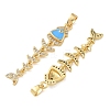 Brass Micro Pave Clear Cubic Zirconia Pendants CU-CBA280C-01G-02-2