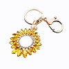 Crystal Sunflower Alloy Keychain PW-WGC2F56-01-3