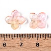 Baking Paint Transparent Glass Bead Caps DGLA-N014-04A-3