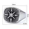 316 Stainless Steel with Cubic Zirconia Finger Rings for Men FS-WGEFB28-04-4
