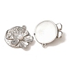 304 Stainless Steel with Crystal Rhinestone & ABS Plastic Imitation Pearl Pendants RB-CBAB7FA-01P-2
