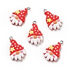 Christmas Opaque Resin Pendants RESI-G043-B06-1