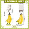 Banana Resin Imitation Fruit Tablecloth Weights HJEW-PH01938-2