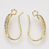 Brass Micro Pave Cubic Zirconia Earring Hooks LS-ZIRC-Q022-035G-NF-2