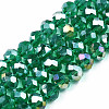Electroplate Glass Beads Strands EGLA-A034-T6mm-B04-1
