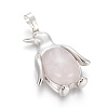 Natural Rose Quartz Pendants G-L512-A27-2