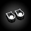 High Quality Brass Cubic Zirconia Stud Earrings with Pearl EJEW-BB14959-B-3