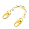 Brass & Shell Pearl Word LOVE Link Bag Extender Chains FIND-JF00149-01-2