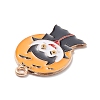 Halloween Alloy Enamel Pendants ENAM-P248-01G-B-3